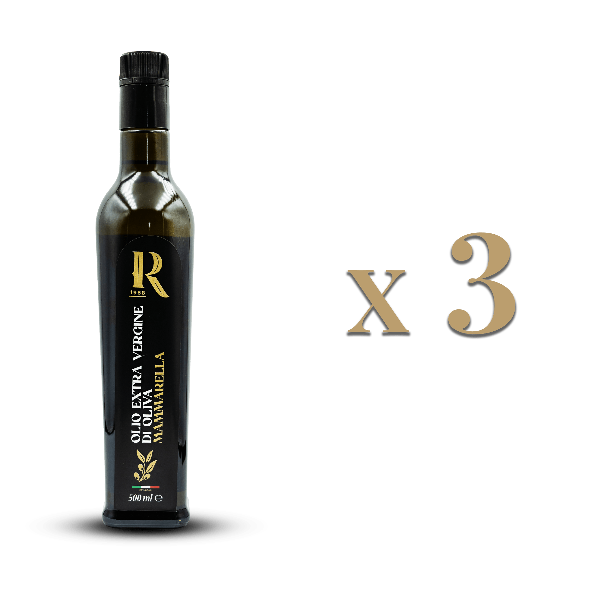 Set 3 bottiglie Mammarella Classic 500ml olio EVO 